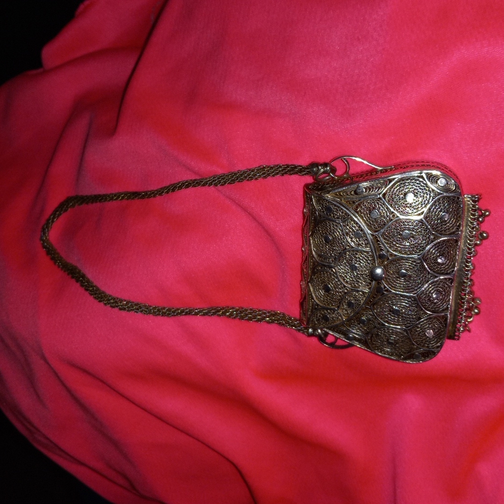 Antique Silver Filagree purse